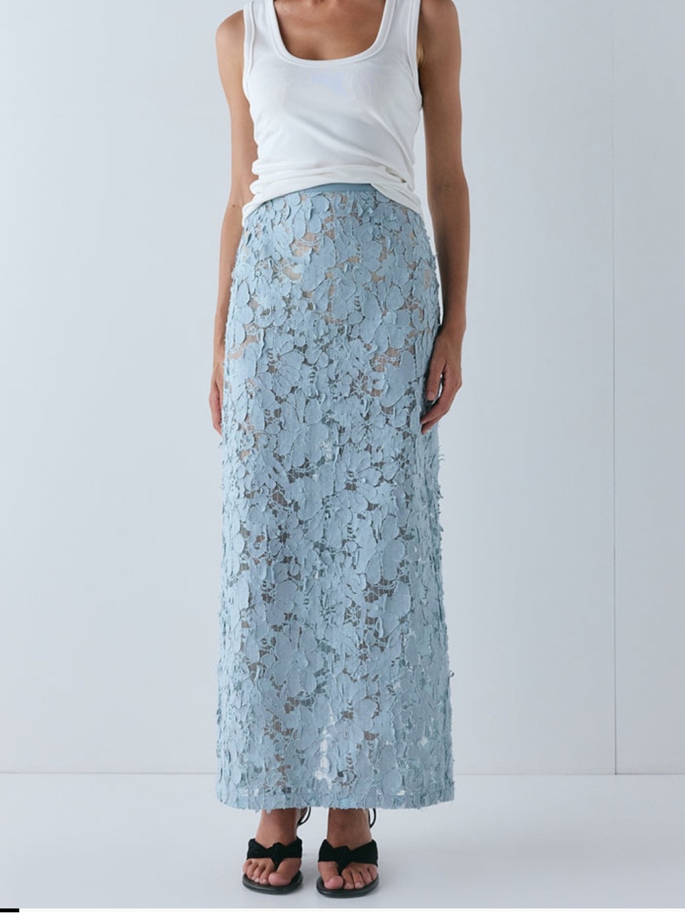 VRG GRL Devyn Midi Skirt Cloud